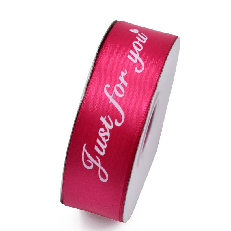1.0" x 22 yds, JUST FOR YOU wide polyester gift ribbon - ByHome