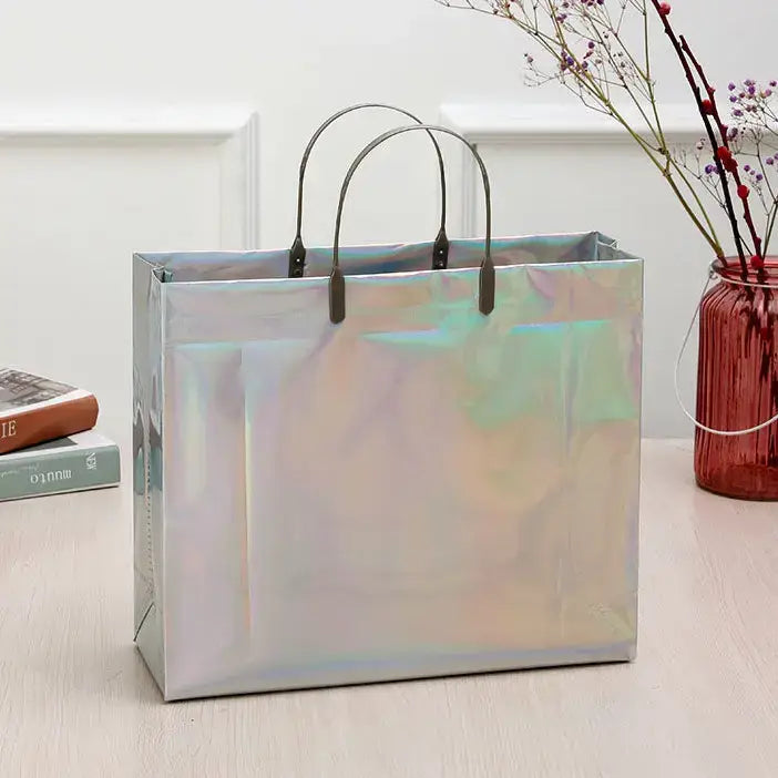 12pcs, 3 colors Laser Iridescent reflective PVC gift Bag - ByHome