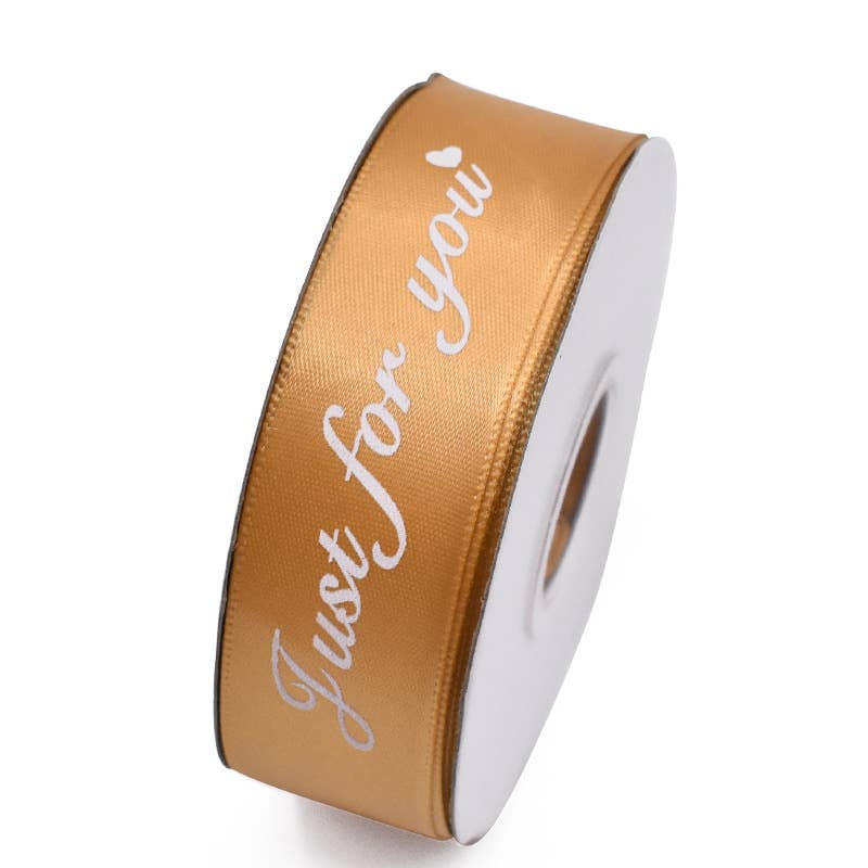1.0" x 22 yds, JUST FOR YOU wide polyester gift ribbon - ByHome