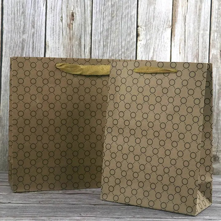 20pcs, 6 sizes Round chain circle kraft paper gift bag - ByHome