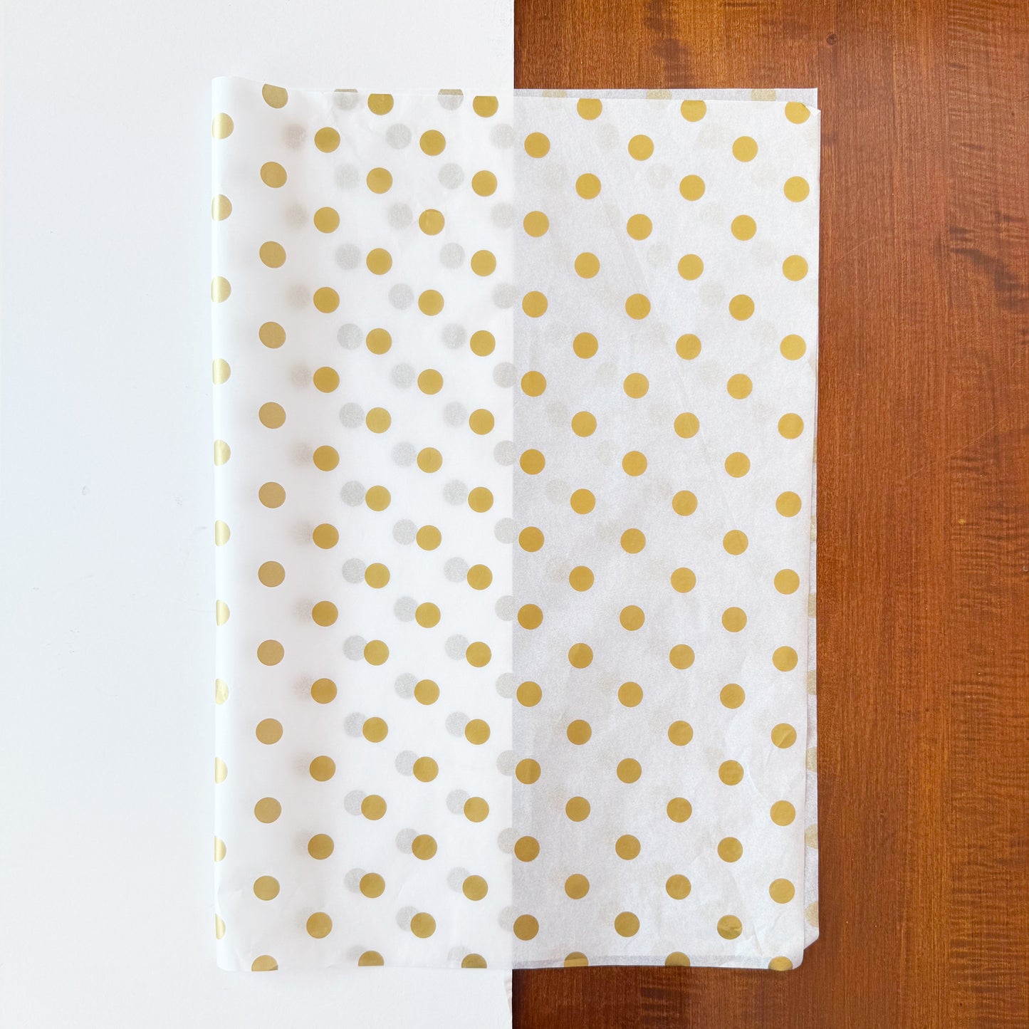 100 Bulk, 28" x 20" Polka Dots 17g Wrapping Tissue Paper Sheets - ByHome