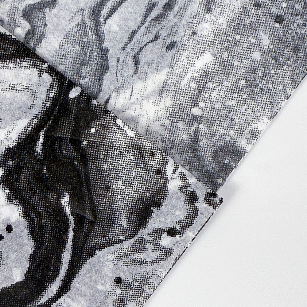100 Bulk, 28" x 20" Black Marble Swirl 17g White Wrapping Tissue Paper Sheets