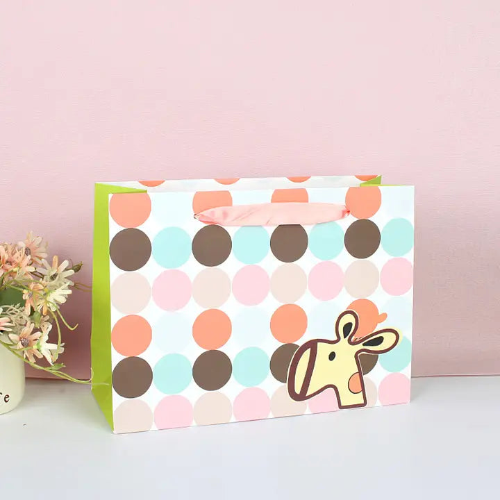 20pcs, 3 sizes Polka dots cute colorful Giraffe gift bag - ByHome