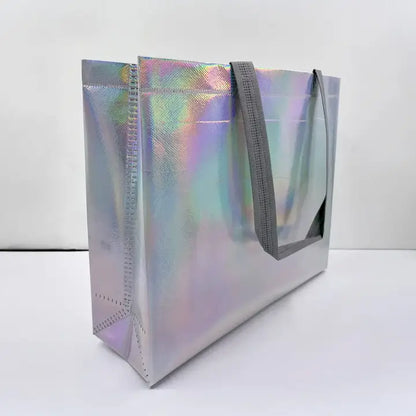 50pcs, 3 sizes Iridescent holographic non-woven gift bag - ByHome