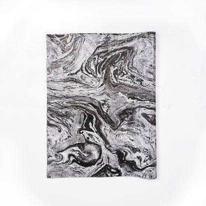 100 Bulk, 28" x 20" Black Marble Swirl 17g White Wrapping Tissue Paper Sheets