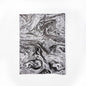 100 Bulk, 28" x 20" Black Marble Swirl 17g White Wrapping Tissue Paper Sheets
