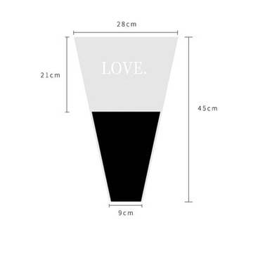 50 pcs, 2 sizes 3 colors LOVE flower OPP bag Bouquet sleeve - ByHome