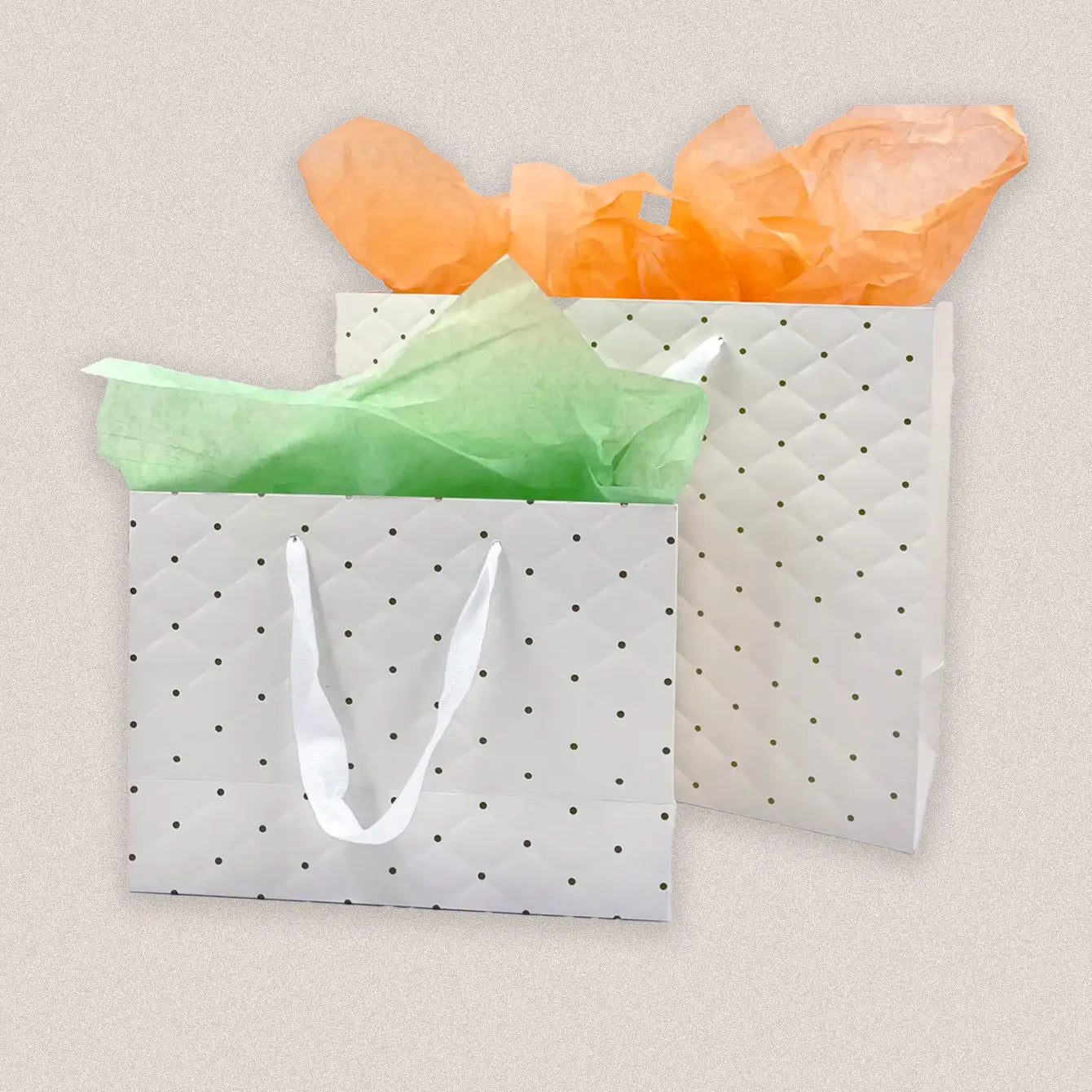 12pcs, 2 sizes 4 colors dot wavy gift bag - ByHome