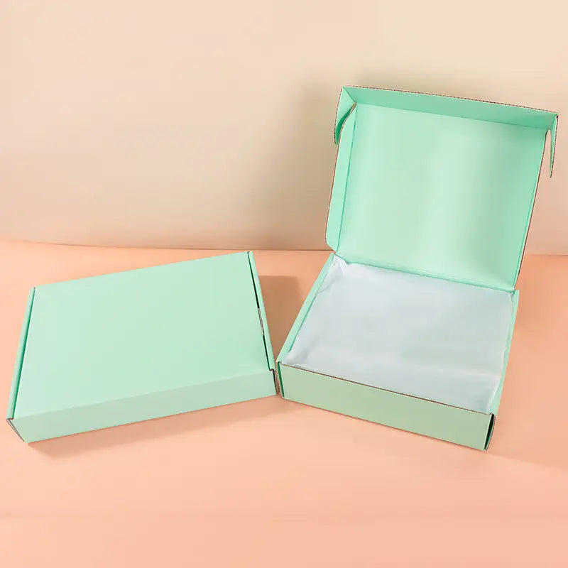 50pc, 3 size Pink Green corrugated cardboard mailing shipping box - ByHome