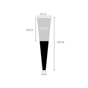 50 pcs, 2 sizes 3 colors LOVE flower OPP bag Bouquet sleeve - ByHome