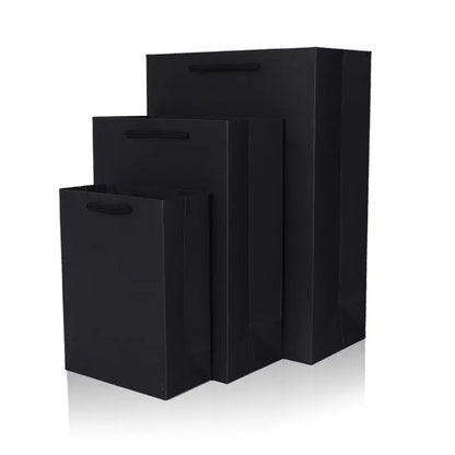 10pcs, 9 sizes all Black premium paper Gift Bag - ByHome
