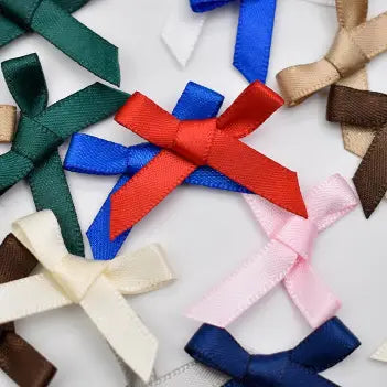 50 pcs, 1.8"x1.8" satin ribbon gift mini bow - ByHome