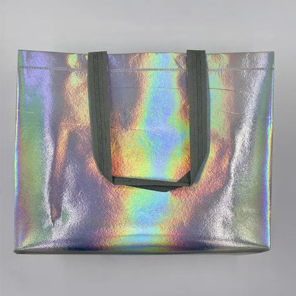 50pcs, 3 sizes Iridescent holographic non-woven gift bag - ByHome