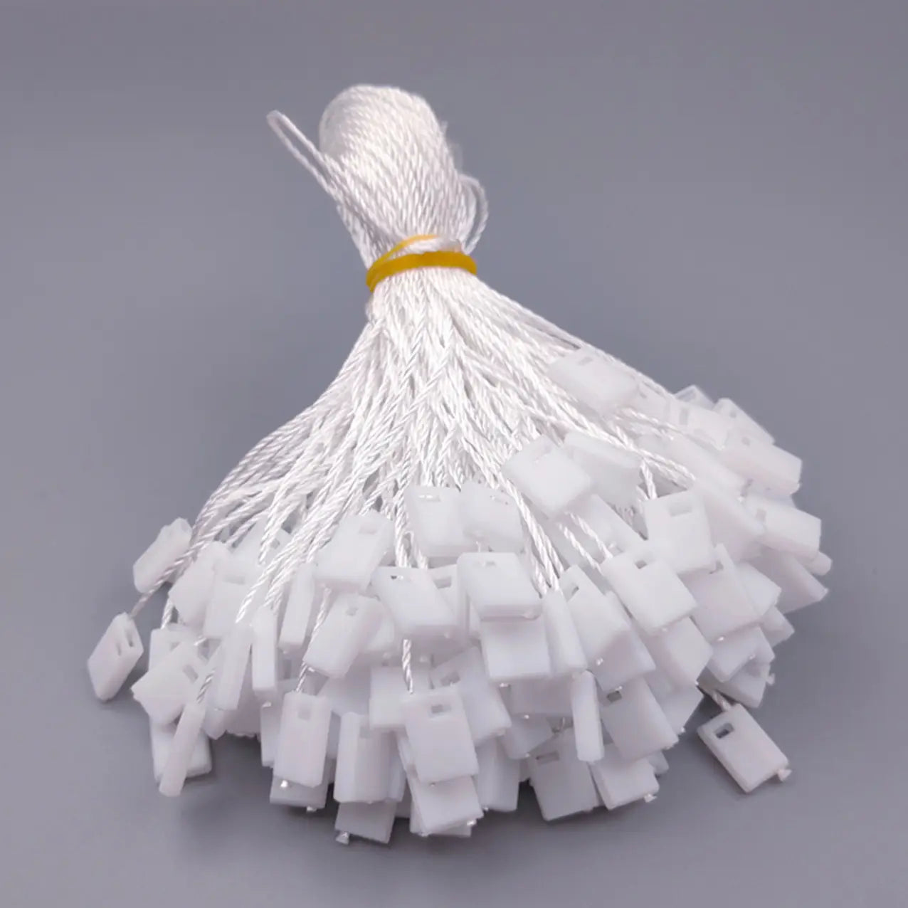 100pcs, Disposable plastic square buckle woven string tag - ByHome