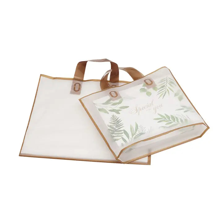 50pcs, 3 colors 12"x10"x3" frosted gold border EVA gift bag - ByHome