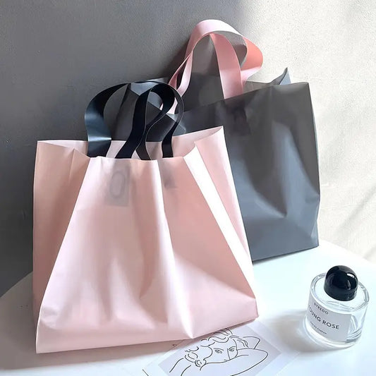 50pcs, 3 Dual-colors Premium Frosted square PVC Gift Bags - ByHome