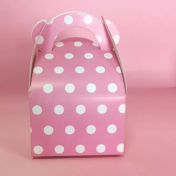 50ct, polka dot paper gable box 3 colors - ByHome