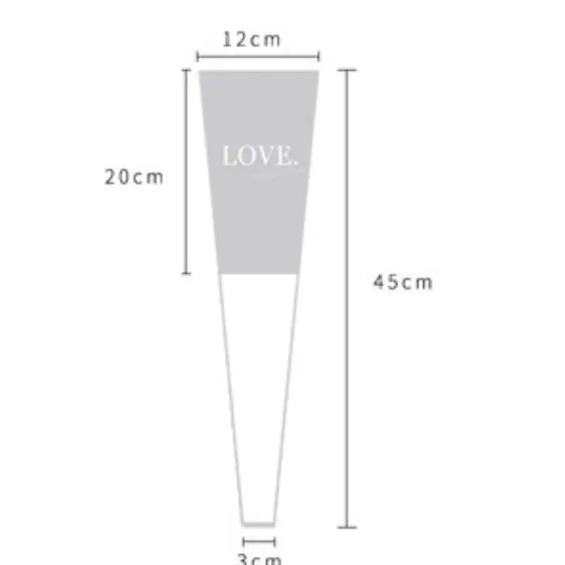 50pcs, Transparent thickened OPP flower bag - ByHome