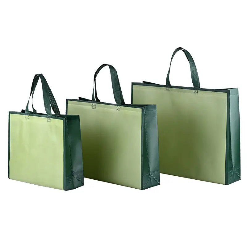 50pcs, 3 Sizes 3 colors Dual-Colored border Non-Woven Bags - ByHome