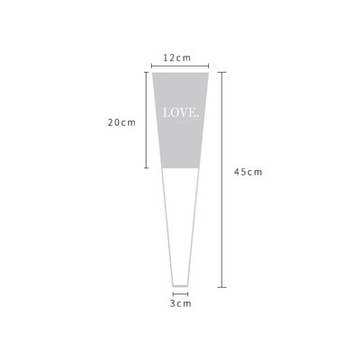 50 pcs, 2 sizes 3 colors LOVE flower OPP bag Bouquet sleeve - ByHome