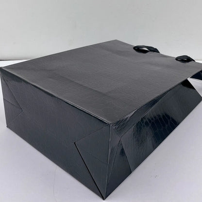 20 pc, Crocodile pattern Black gift paper bag - ByHome