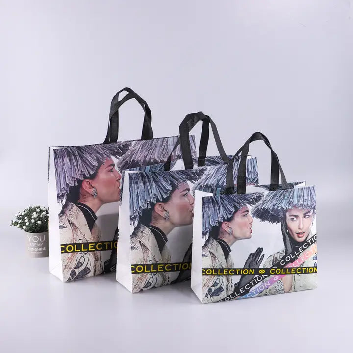 50pcs, 3 sizes Fashion Girl collection Non-Woven gift bag - ByHome