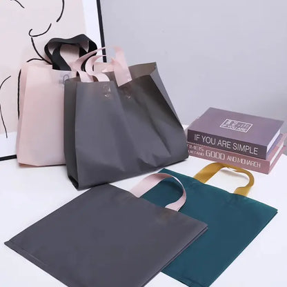 50pcs, 3 Dual-colors Premium Frosted square PVC Gift Bags - ByHome