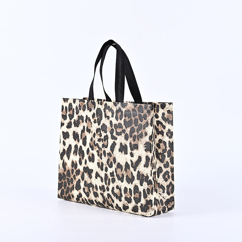 50pcs, 4 Sizes Leopard Animal Print Non-woven Gift Bag - ByHome
