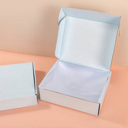 50pc, 4 sizes Blue Corrugated Cardboard Mailing Shipping Box - ByHome