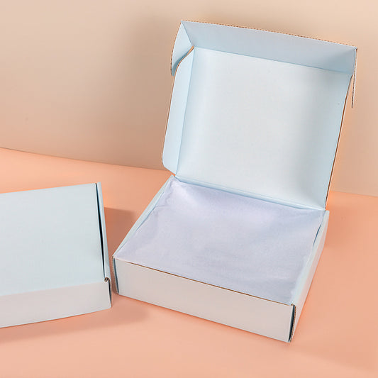 50pc, 4 sizes Blue Corrugated Cardboard Mailing Shipping Box