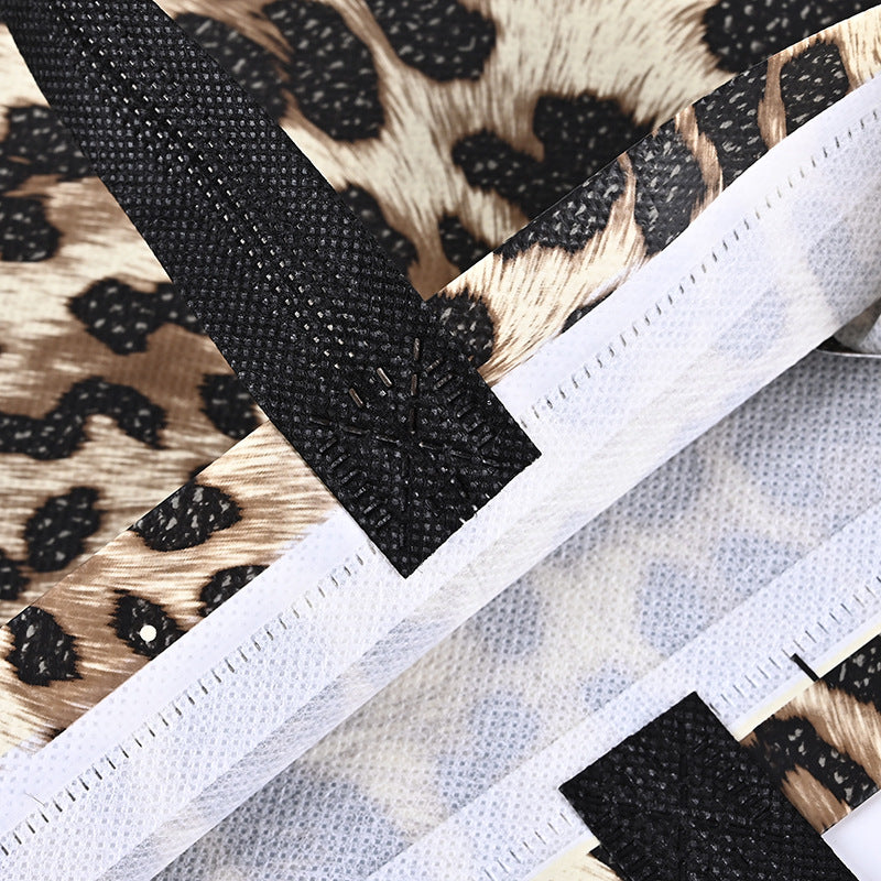 50pcs, 4 Sizes Leopard Animal Print Non-woven Gift Bag - ByHome