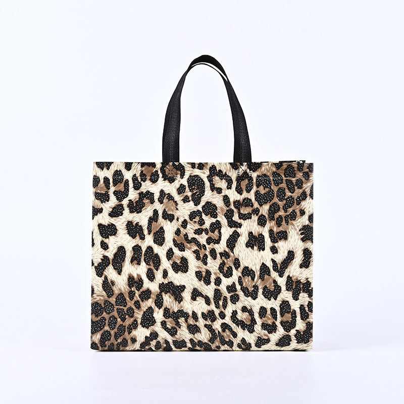 50pcs, 4 Sizes Leopard Animal Print Non-woven Gift Bag - ByHome