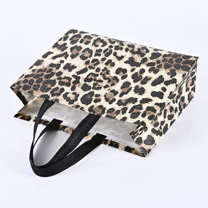 50pcs, 4 Sizes Leopard Animal Print Non-woven Gift Bag - ByHome
