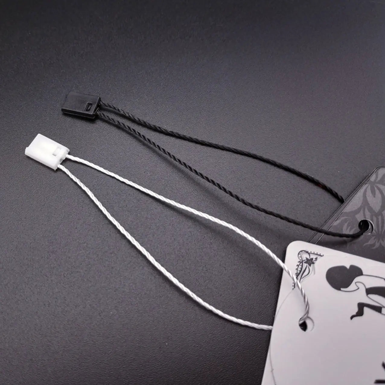 100pcs, Disposable plastic square buckle woven string tag - ByHome