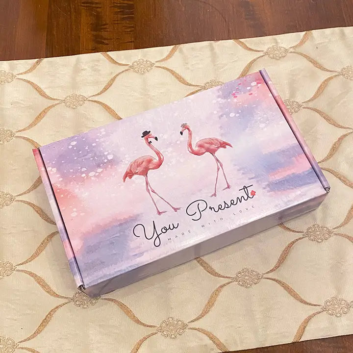 25pcs, 3 sizes Pink Flamingo jungle mailing cardboard box - ByHome