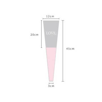 50 pcs, 2 sizes 3 colors LOVE flower OPP bag Bouquet sleeve - ByHome