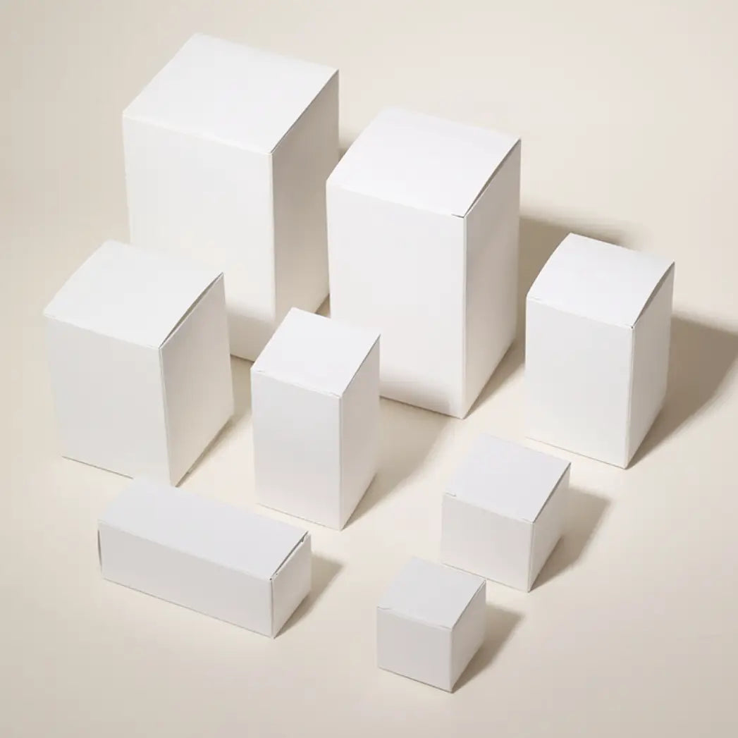 50pc, small white gift Box Packing Cardboard 9 sizes - ByHome