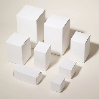 50pc, small white gift Box Packing Cardboard 9 sizes - ByHome