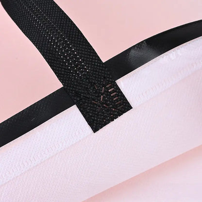 50pcs, 3 size light Pink w/ black border non-woven gift bag - ByHome