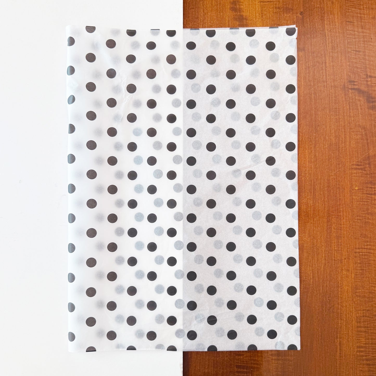 100 Bulk, 28" x 20" Polka Dots 17g Wrapping Tissue Paper Sheets - ByHome