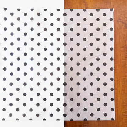 100 Bulk, 28" x 20" Polka Dots 17g Wrapping Tissue Paper Sheets - ByHome