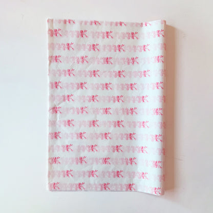 100 Bulk, 28" x 20" Pink Bow Ties 17g White Wrapping Tissue Paper Sheets - ByHome