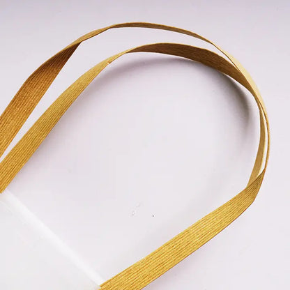 12pcs, transparent frosted PVC paper gold rope gift bag - ByHome