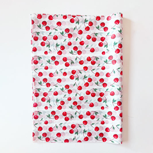 100 Bulk, 28" x 20" Red Cherry 17g White Wrapping Tissue Paper Sheets