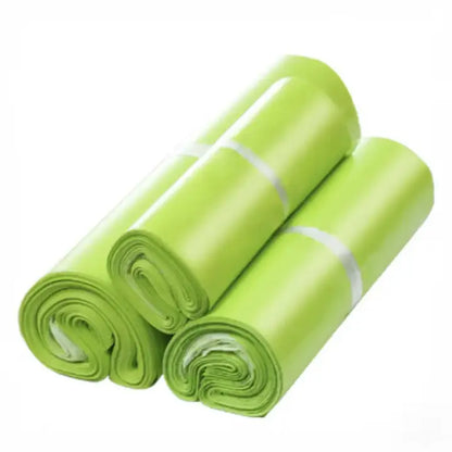 100pcs, 4 sizes lime green thickened poly mailing bag - ByHome