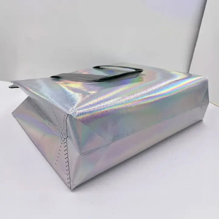 50pcs, 3 sizes Iridescent holographic non-woven gift bag - ByHome