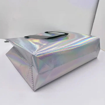 50pcs, 3 sizes Iridescent holographic non-woven gift bag - ByHome