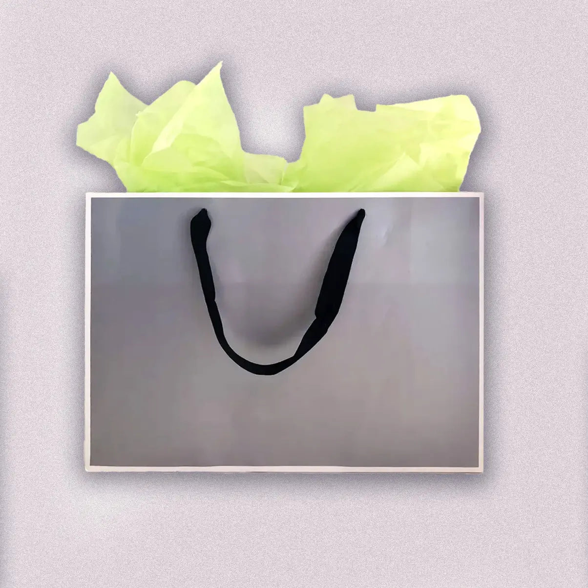 10pcs, 8 sizes silver Gray White Border paper Gift Bag - ByHome