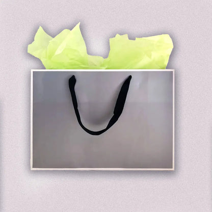 10pcs, 8 sizes silver Gray White Border paper Gift Bag - ByHome