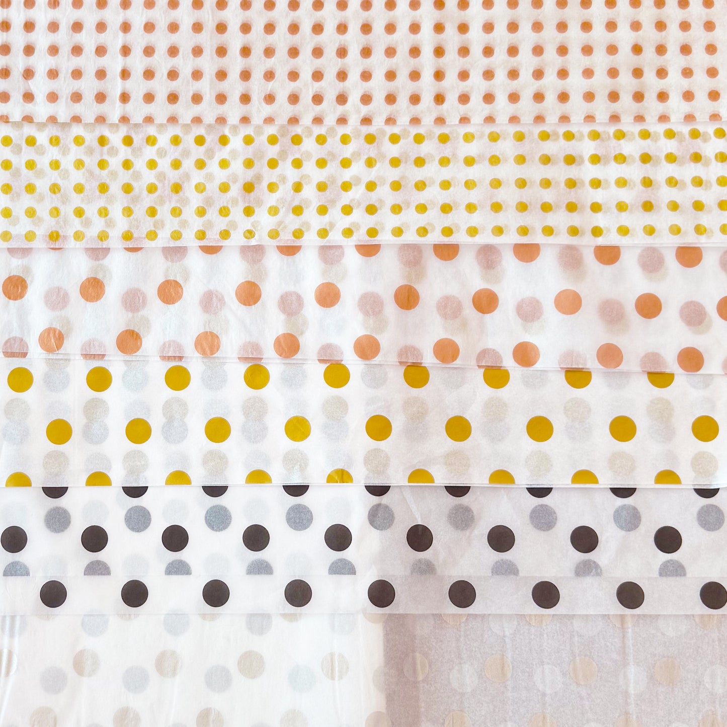 100 Bulk, 28" x 20" Polka Dots 17g Wrapping Tissue Paper Sheets - ByHome